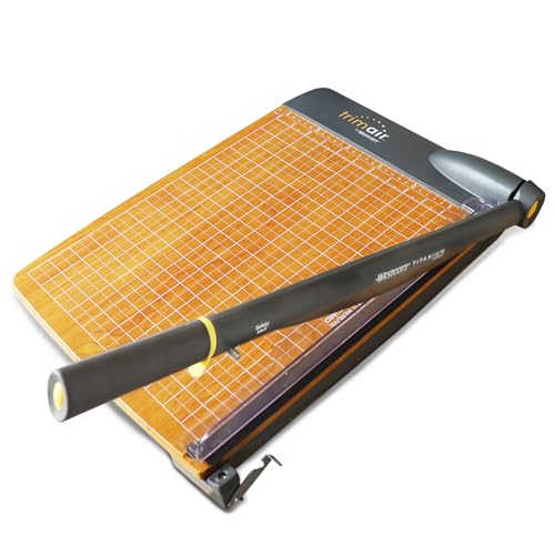 Westcott TrimAir Wood Guillotine Paper Cutter & Paper Trimmer 30 Sheet
