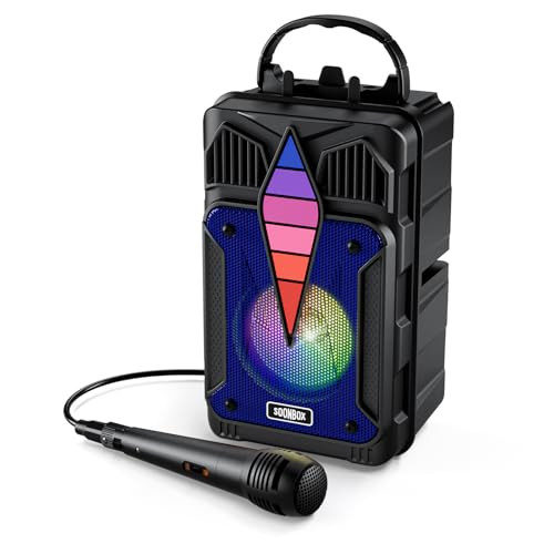 Bluetooth Karaoke Speaker with Voice-Activated RGB Light