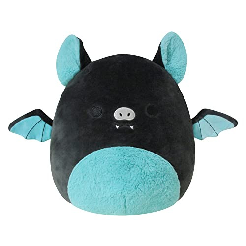 Squishmallows Aldous Teal and Black Fruit Bat Plush