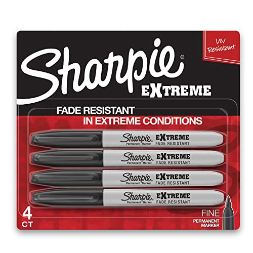 Sharpie Extreme Fine Tip Permanent Markers (4-Count, Black)