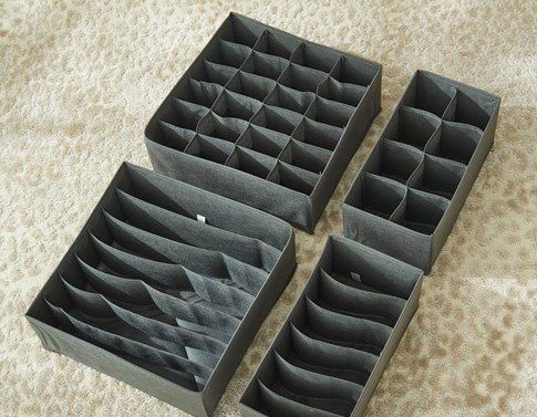 Tidy & Co. Set of 4 Collapsible Fabric Storage Dividers