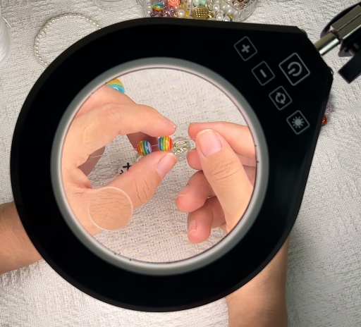 LED Desk Lamp with 10X Magnifier w/5 Light Colors  