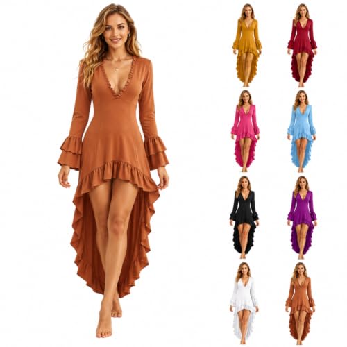 V Neck Long Sleeve Halloween Dress Deal
