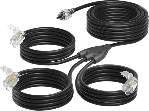 Addlon 27FT Outdoor Extension Cord with Multiple Outlets