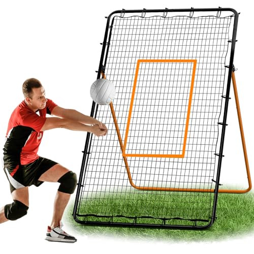 Professional Volleyball Net and Rebounder Combo