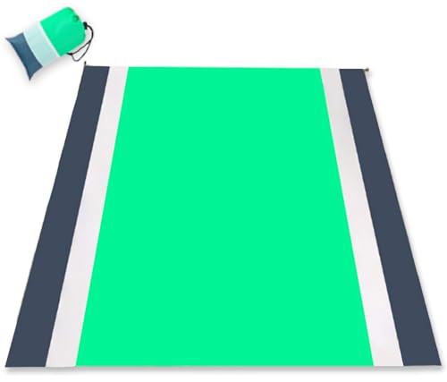 PY Super Mode Beach Blanket w/ Zip Pocket, Anchors and Carry Bag (Light Green)