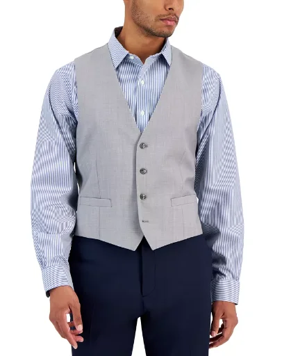 Calvin Klein Men's Slim-Fit Wool Suit Vest