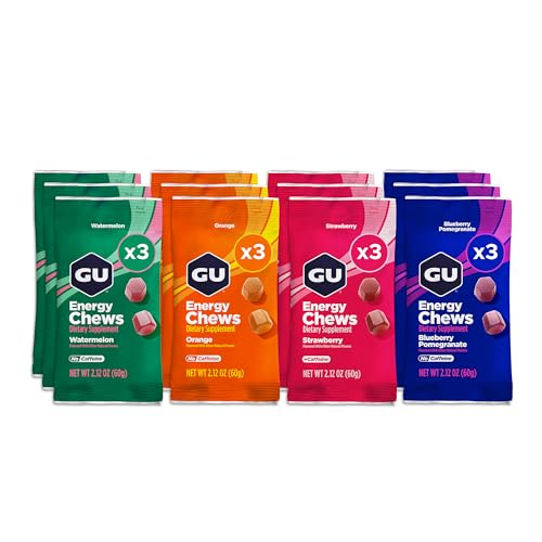 GU Energy Chews, Assorted Flavors - 12 Bags (24 Servings Total) Deal