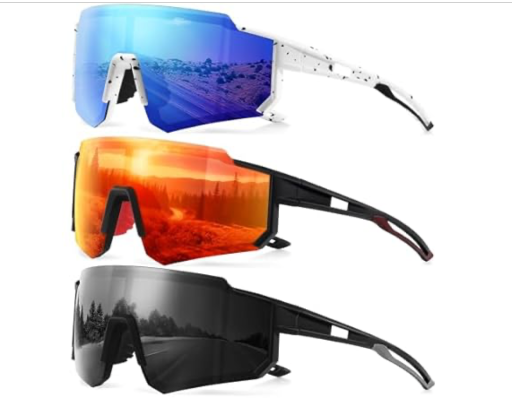 Gesruny Polarized Sport Sunglasses - 3-Pack