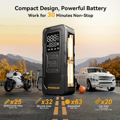 modari 160 PST Tire Inflator Portable Air Compressor