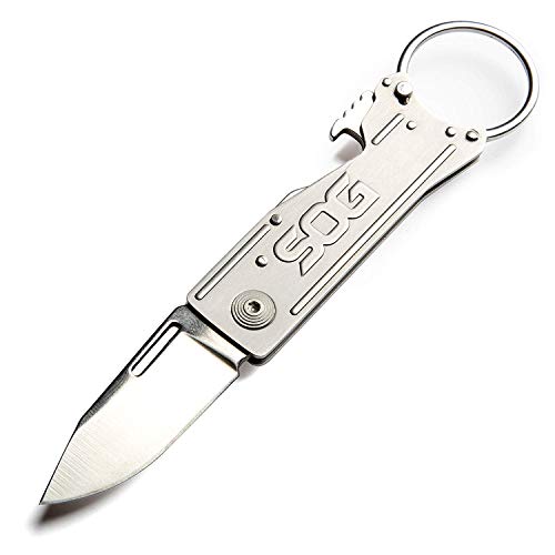 SOG KeyTron 1.8" Folding Pocket Knife Keychain w/ Bottle Opener Deal