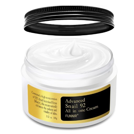 Funnir Snail Mucin Moisturizer 92%, Lightweight Moisturizing Cream