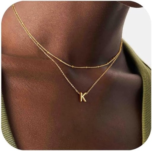 IEFWELL Dainty Initial Necklaces