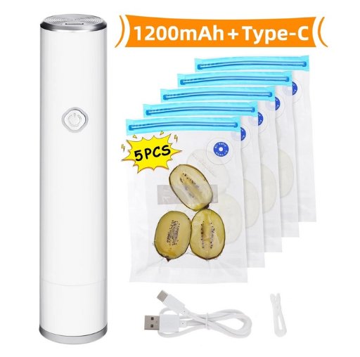 YEERSWAG Handheld Vacuum Sealer with 5 Reusable Bags