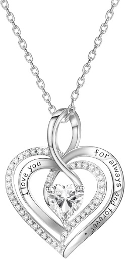 Triple Heart Infinity Birthstone Necklaces - Many Options