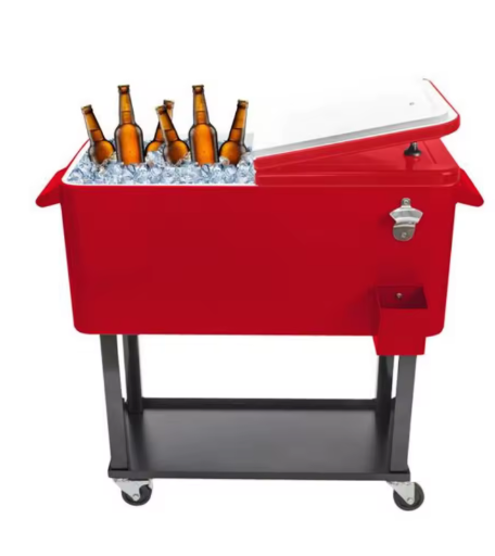 Insulated Refrigerated Beverage Cart Cooler