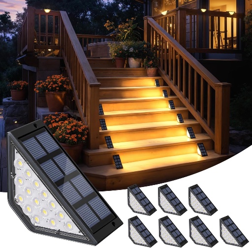 Solar Step Lights - 8 Pack
