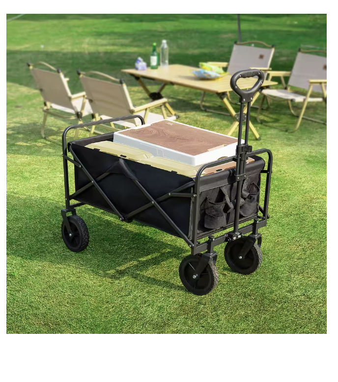 JHK Foldable Garden Beach Wagon Cart