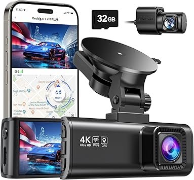 Redtiger F7NP Dash Cam 4K Front and 1080P Rear