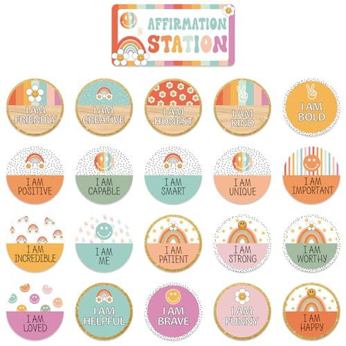 Retro Affirmation Station Bulletin Board Set