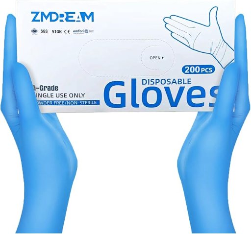 200-Count ZMDREAM 4-mil Nitrile Gloves