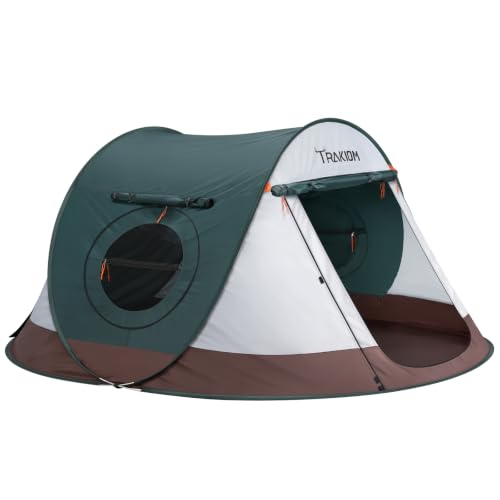 Trakiom 4 Person Instant Pop Up Camping Tent