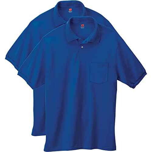 Hanes Men’s Short-Sleeve Pocket Polo's -  2 Pack