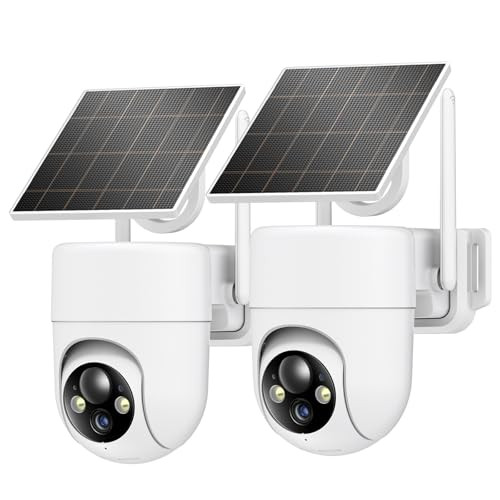 2K Solar Wireless Outdoor Security Cameras - 2PCS