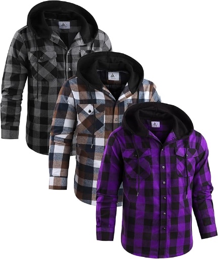3 Pack Men's Flannel Shirts