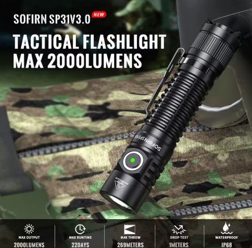 Sofirn SP31 V3.0 Tactical Flashlight