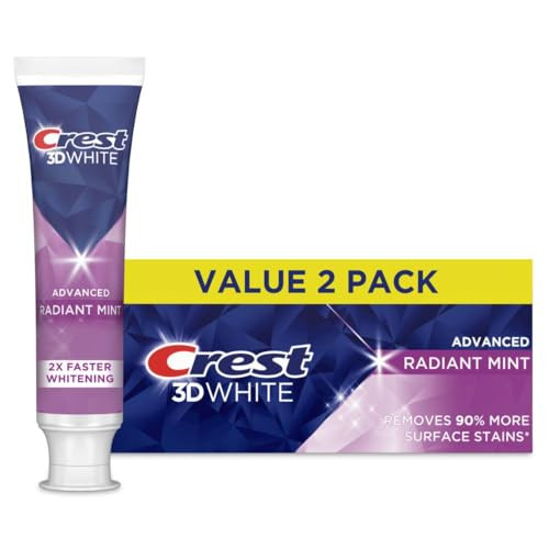 Crest 3D White Advanced Teeth Whitening Toothpaste 2-Pack