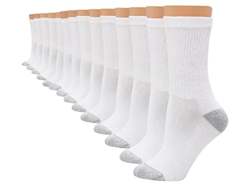 Hanes Women's Value Crew Soft Moisture-Wicking Socks (14-Pack)