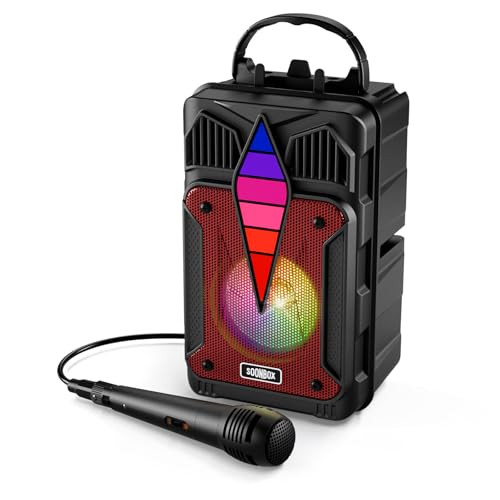 Bluetooth Karaoke Speaker with Voice-Activated RGB Light