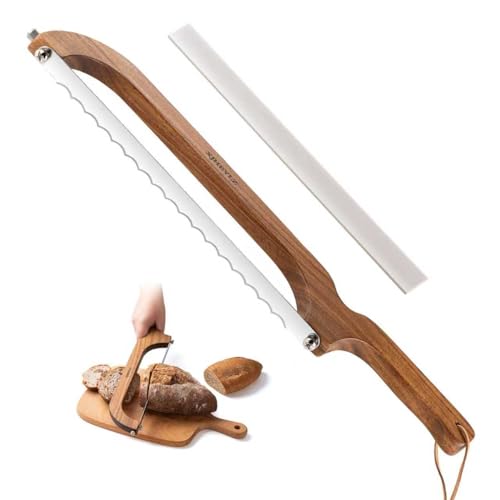 Sourdough Bread Knife with Adjustable Blade Tightness (1, brown)