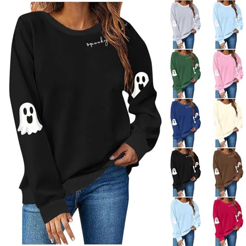 Spooky Season Ghost Sweatshirts for Women