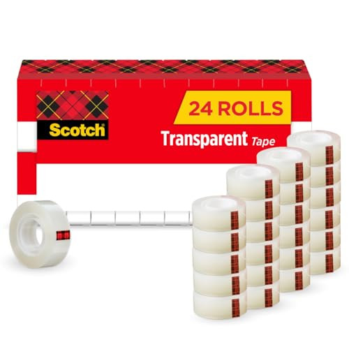Scotch Transparent Tape, 24 Rolls