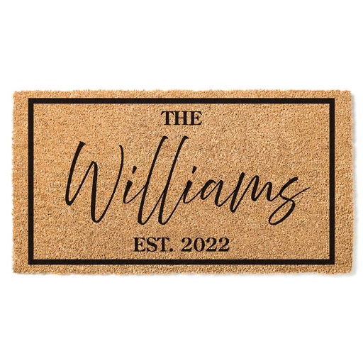 Last Name Personalized Doormat for American Families