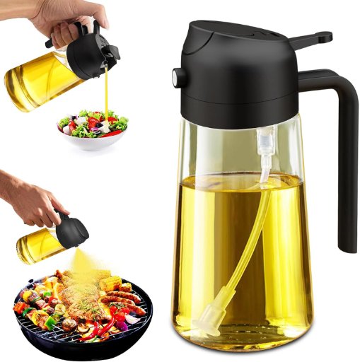 2 in 1 Glass Oil Sprayer & Dispenser