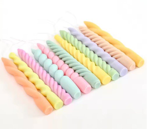 Nicole Taper Candle Silicone Mold for DIY Handmade Aromatherapy Candles