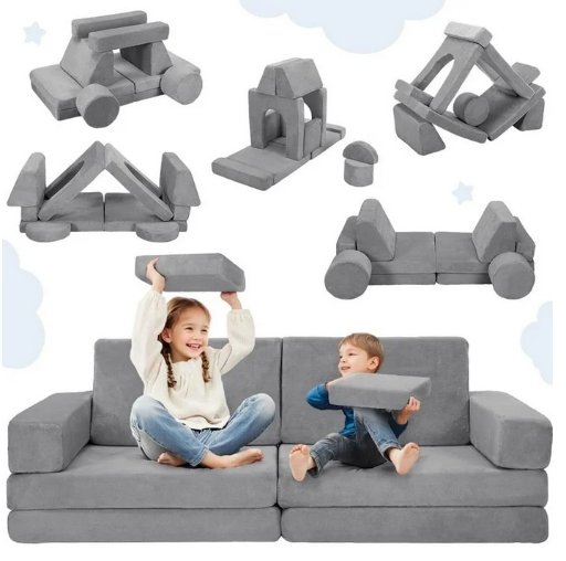 Caveen 14pcs Modular Kids Play Couch Set