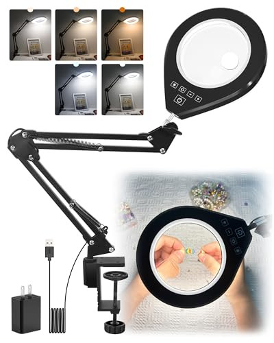 Desk Magnifying Glass with Light