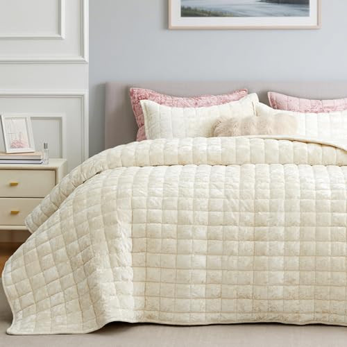 BEDELITE Velvet Comforter 3 PC King Size Bedding Set