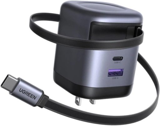 UGREEN 65W Retractable USB C Charger Block