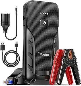 Portable Car Jump Starter with QC 3.0 and LED Light
