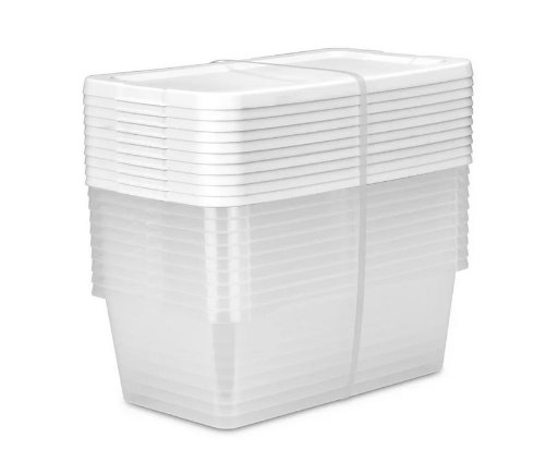 10 Pack Sterilite 6 Quart Storage Boxes W/Snap On Lids