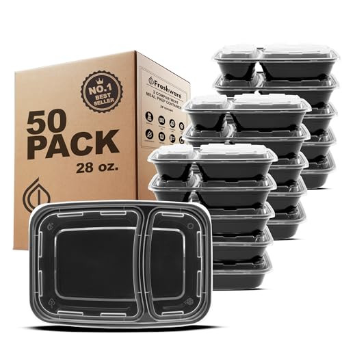Freshware Meal Prep Containers, 50 Count