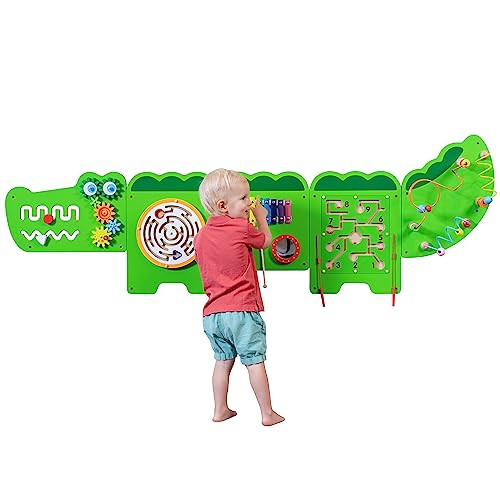 Montessori Sensory Crocodile Activity Wall Panel