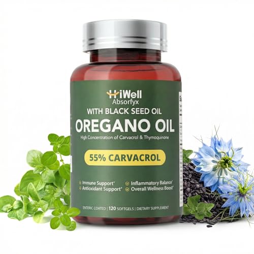 Oregano Oil Supplements with Black Seed Oil and Vitamin D3