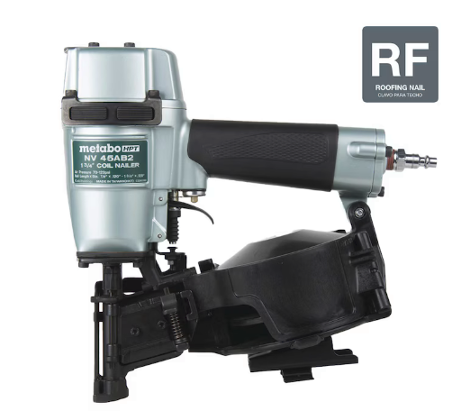 Metabo HPT Pneumatic Roofing Nailer with Free Circular Saw and Battery