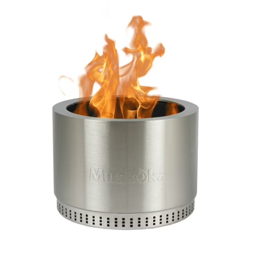Muskoka Stainless Steel Smokeless Wood Burning Fire Pit